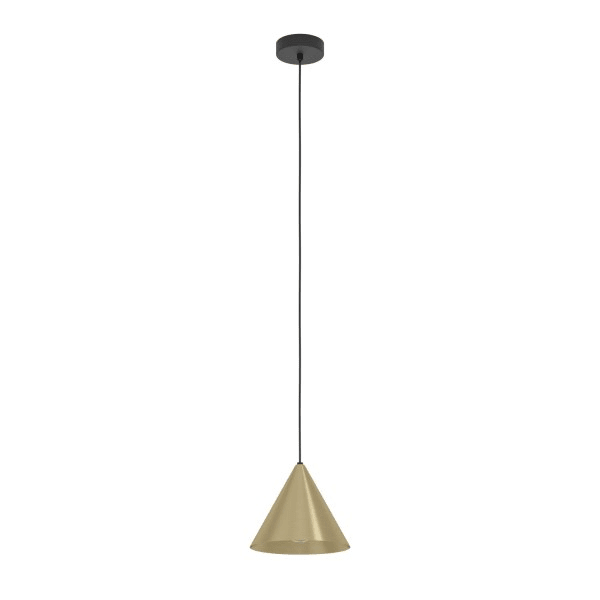 EGLO - HÄNGELEUCHTE E27 40W 1 FLAMMIG SCHWARZ MESSING GOLD 'NARICES'