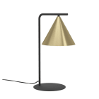 EGLO - TISCHLEUCHTE E27 40W 1 FLAMMIG SCHWARZ MESSING GOLD MIT WIPPSCHALTER 'NARICES'