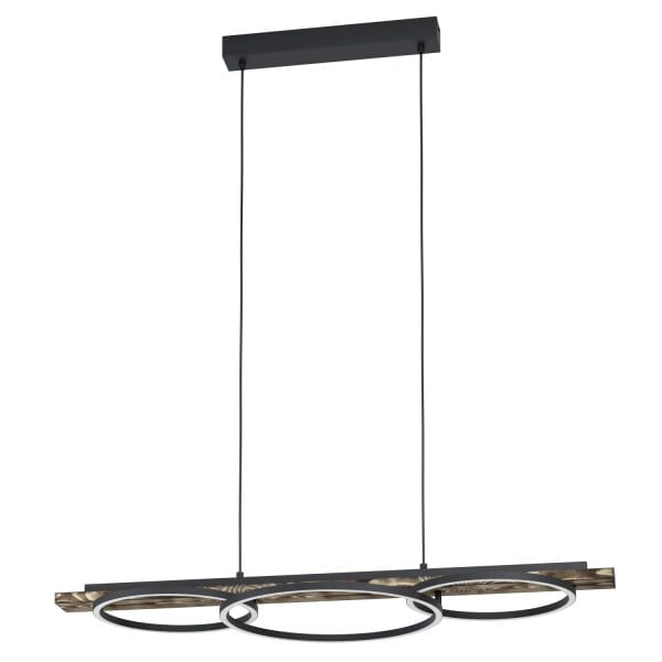 EGLO - LED-HL SCHWARZ/HOLZ RUSTIKAL'BOYAL'