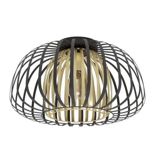 EGLO - DECKENLEUCHTE E27 1 FLAMMIG SCHWARZ GOLD 'ENCINITOS'