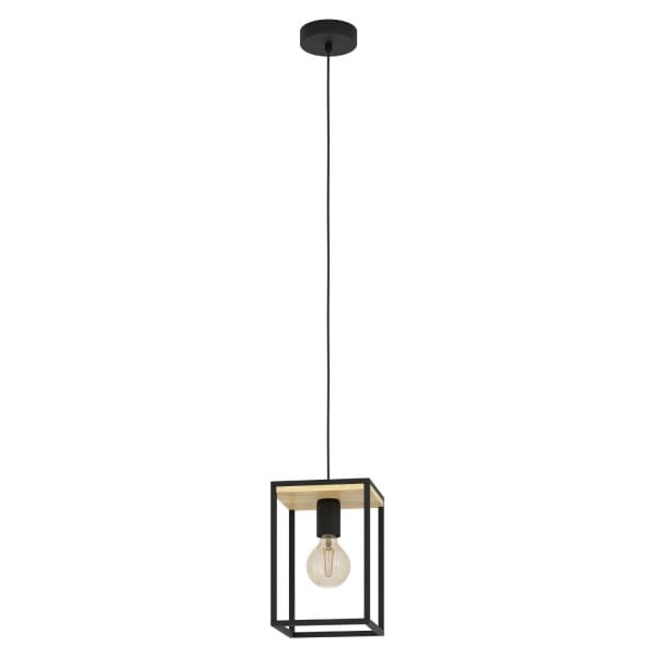 EGLO - HÄNGELEUCHTE E27 40W 1 FLAMMIG SCHWARZ BRAUN 'LIBERTAD'