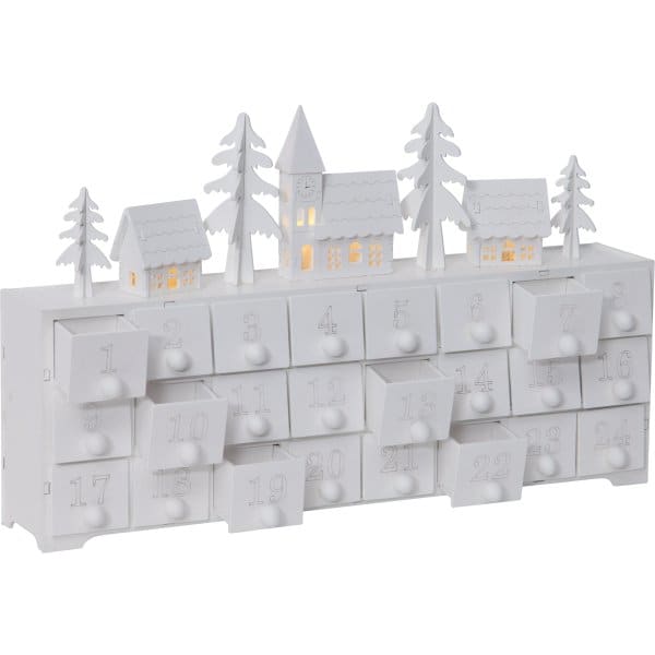 EGLO - LED-ADVENTSKALENDER/4 WEISS 'YULETIDE'