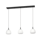 EGLO - Pendelleuchte/3 E27 SCHWARZ/OPAL-MATT 'BALMES'