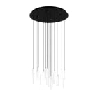 EGLO - LED-Pendelleuchte/6 SCHWARZ/KRISTALL 'SARDENARA'