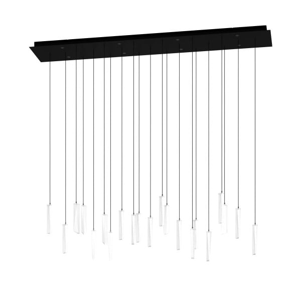 EGLO - LED-Pendelleuchte/8 SCHWARZ/KRISTALL 'SARDENARA'