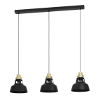 EGLO - Pendelleuchte/3 E27 SCHWARZ/GOLD 'ESPINARDO'