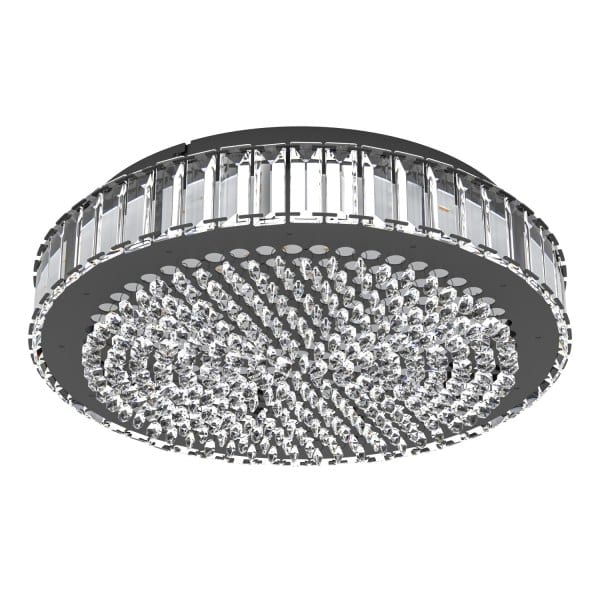 EGLO - LED Deckenleuchte Ø410 SCHWARZ/KRISTALL 'BALPARDA'