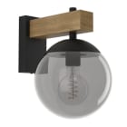 EGLO - Außen-Wandleuchte/1 E27 SW/HOLZ-OPTIK/SW-TR.'BUFALAT