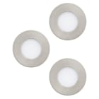 EGLO - SET 3XEINBAUSP.Ø85 NICKEL-M.3000K'FUEVA