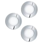 EGLO - SET 3XEINBAUSPOT Ø85 CHROM 3000K 'FUEVA