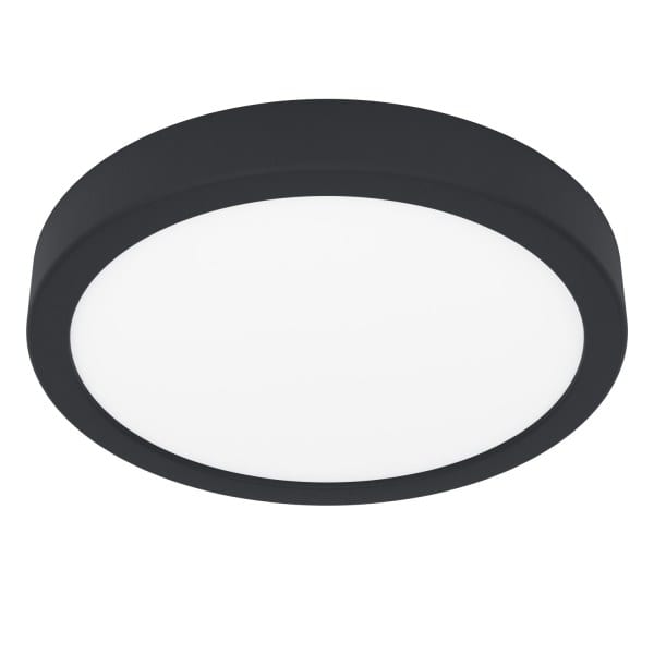 EGLO - LED-AUFBAULEUCHTE Ø210 SCHWARZ 3000K 'FUEVA 5' - IP44