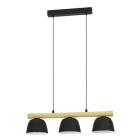 EGLO - HL/3 E27 SCHWARZ/HOLZ 'SHERBURN'