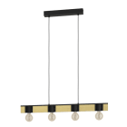 EGLO - HL/4 E27 SCHWARZ/HOLZ 'BAILRIGG'