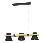 EGLO - HL/3 E27 SCHWARZ/HOLZ 'MACCLES'