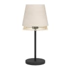 EGLO - TL/1 E27 SCHWARZ NATUR BRAUN 'TABLEY'