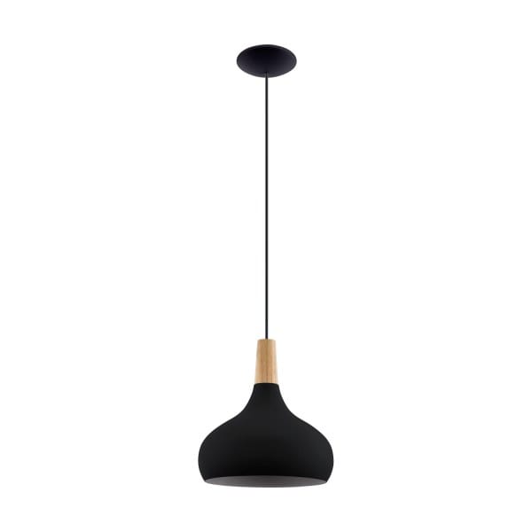 EGLO - HL/1 E27 Ø280 SCHWARZ/HOLZ 'SABINAR'