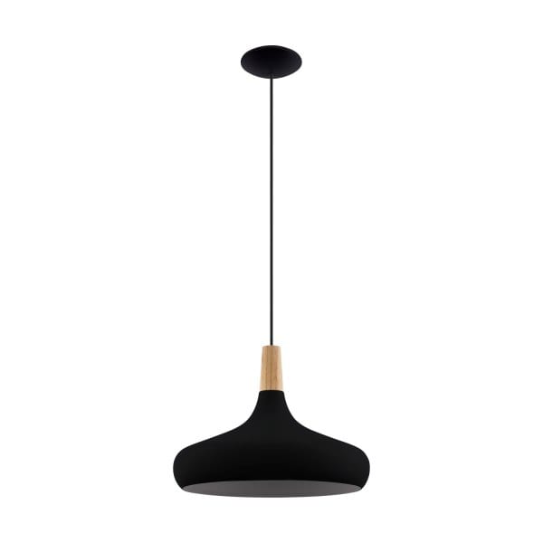 EGLO - HL/1 E27 Ø400 SCHWARZ/HOLZ 'SABINAR'