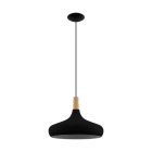 EGLO - HL/1 E27 Ø400 SCHWARZ/HOLZ 'SABINAR'