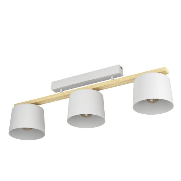 EGLO - DL/3 E27 HELLGRAU/HOLZ 'MARIEL'