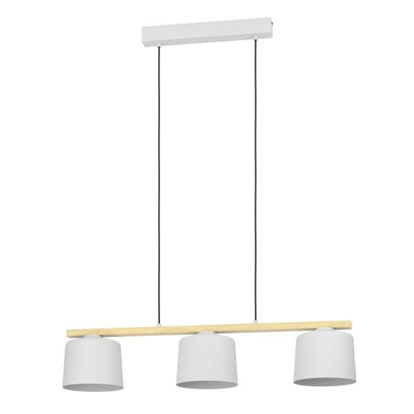 EGLO - HL/3 E27 HELLGRAU/HOLZ 'MARIEL'