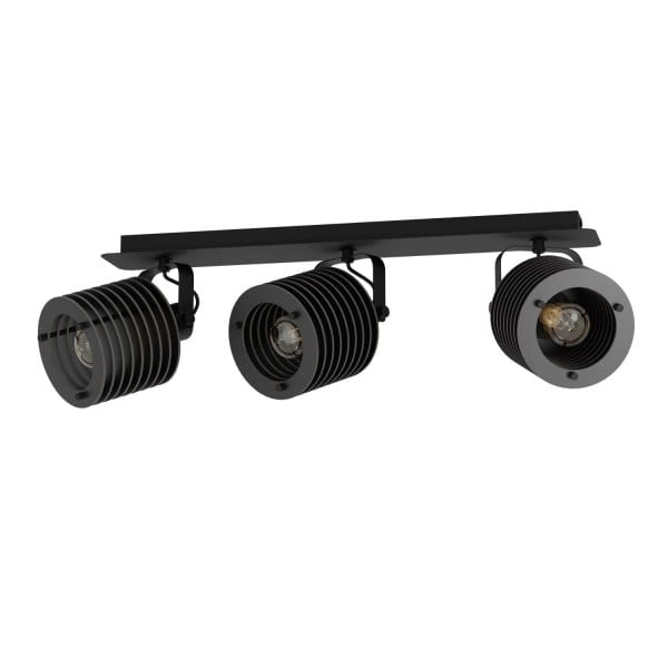 EGLO - BALKEN/3 E27 SCHWARZ/HOLZ SW 'SEGOVIA'