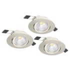 EGLO - SET 3XLED-EINBAUSP.Ø88 NICKEL 2700K'SALICETO DIMMBAR
