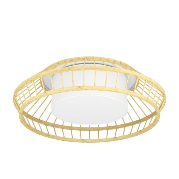 EGLO - LED-DL WEISS/BAMBUS NATUR 'YUKU-Z'