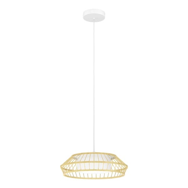 EGLO - LED-HL WEISS/BAMBUS NATUR 'YUKU-Z'
