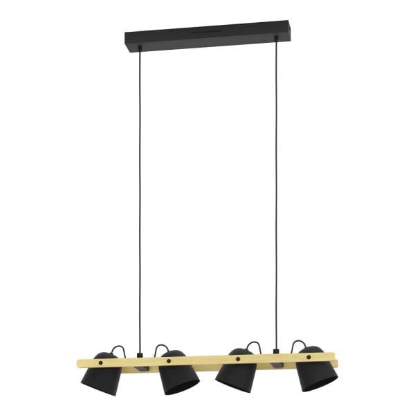 EGLO - LED-HL/4 SCHWARZ/BRAUN 'HORNWOOD-Z'