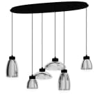EGLO - LED HL/6 GLAS BEDAMPFT SCHWARZ L1280MM 6x5,4W/3060LM `SARNARRA`