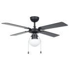 EGLO - DL-VENTILATOR AC E27 SCHWARZ/HOLZ