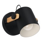 EGLO - WL/1 E27 SCHWARZ-CREME/HOLZ 'HORNWOOD' (43046)