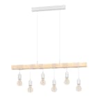 EGLO - HL/6 E27 WEISS/HOLZ 'TOWNSHEND'