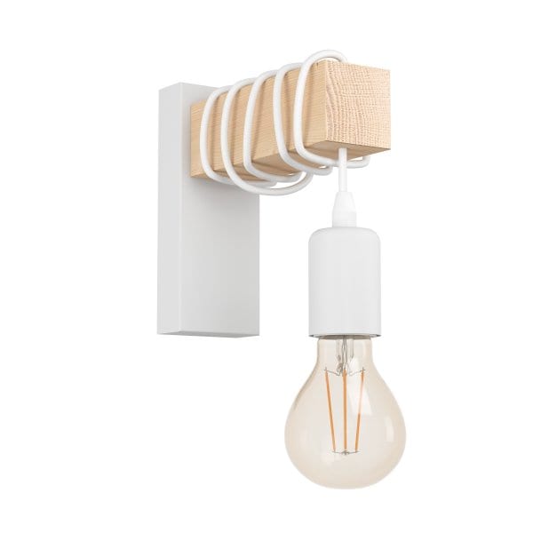 EGLO - WL/1 E27 WEISS/HOLZ 'TOWNSHEND' (33162)
