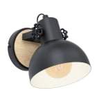 EGLO - WL/1 E27 SCHWARZ/HOLZ 'LUBENHAM' (43164)