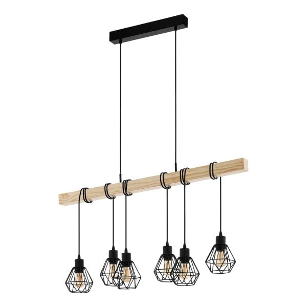 EGLO - HL/6 SCHWARZ/EICHE-OPTIK 'TOWNSHEND 5'
