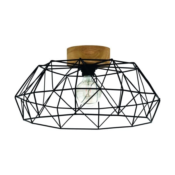 EGLO - DL/1 E27 SCHWARZ/HOLZ 'PADSTOW'