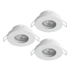 EGLO - SET 3XLED-EINBAUSPOT GU10 3x4,9W Ø85 WEISS schwenkbar 'FAVAZZINA IP44