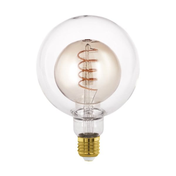 EGLO - LM-E27-LED BIG SIZE G125 4W/200lm DOUBLE GLAS AMBER/KLAR 1 STK