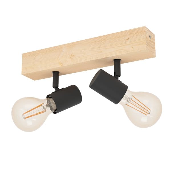 EGLO - BALKEN/2 E27 HOLZ/SCHWARZ 'TOWNSHEND 3'