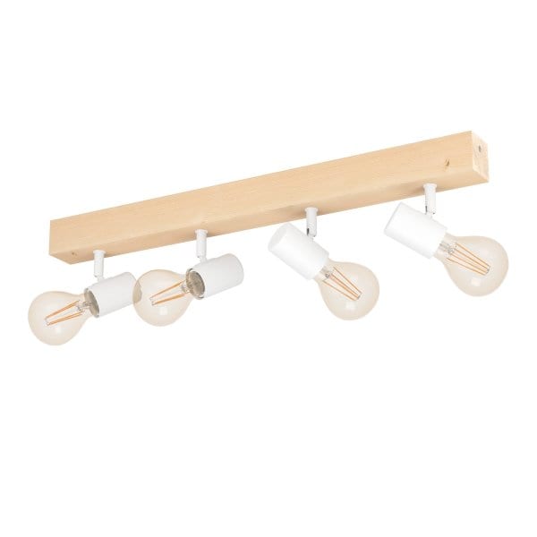 EGLO - BALKEN/4 E27 HOLZ/WEISS 'TOWNSHEND 3'