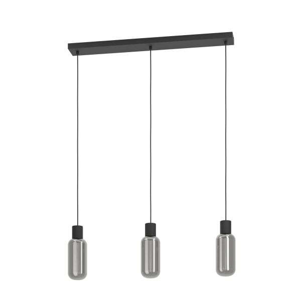 EGLO - HL/3 E27 SW/HOLZ/GRAU-TRANSP.'MAJONE'