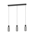 EGLO - HL/3 E27 SW/HOLZ/GRAU-TRANSP.'MAJONE'