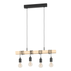 EGLO - HL/4 SCHWARZ/HOLZ 'TOWNSHEND'