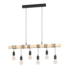 EGLO - HL/6 E27 SCHWARZ/HOLZ 'TOWNSHEND'