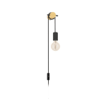 EGLO - WL/1 E27 SCHWARZ/HOLZ 'BUDDON'