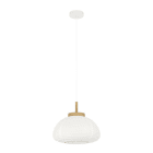 EGLO - HL/1 E27 STAHL HOLZ PAPIER WEISS BRAUN 'SUMMERHILL'