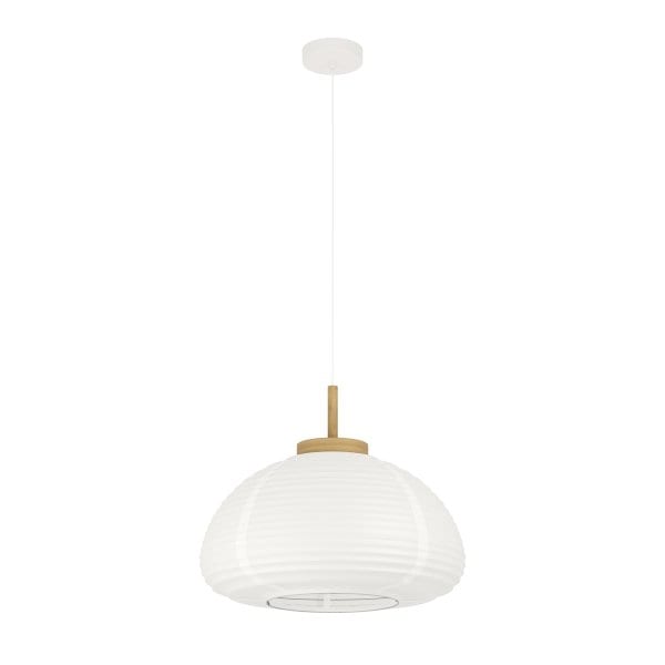 EGLO - HL/1 E27 STAHL HOLZ PAPIER WEISS BRAUN 'SUMMERHILL'
