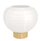 EGLO - TL/1 E27 STAHL HOLZ PAPIER WEISS BRAUN 'SUMMERHILL'