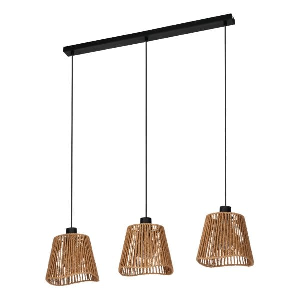 EGLO - HL/3 E27 STAHL PAPIER NATUR SCHWARZ 'LAVISTER'